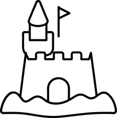 vector illustration of a sandcastle