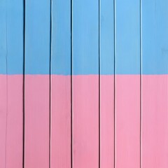 Fototapeta premium Pink and blue wooden fence