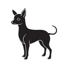 Chihuahua Standing Proud On Ground Silhouette