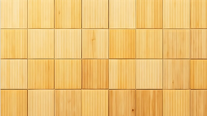 Fototapeta premium Glossy varnished cherry checkerboard with reflective surface and dramatic grain patterns in precise geometric formation under shadowless lighting.