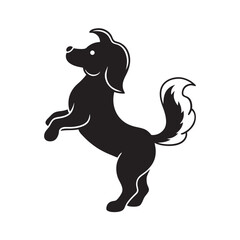 Havanese Dog In Dancing Pose Silhouette