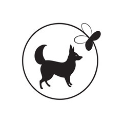 Papillon Spinning In Playful Joy Silhouette