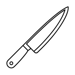 kitchen knife isolated on white