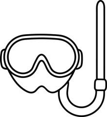 snorkel mask icon vector illustration