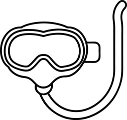 snorkel mask icon vector illustration