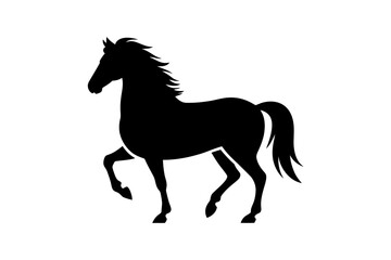 Black horse silhouette equine mammal animal design