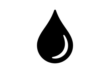 Black water drop vector illustration simple icon