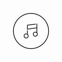 Music note audio melody sound icon vector sign