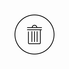 Delete trash bin remove garbage icon vector sign