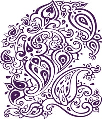 Beautiful flower art and mandala vector design