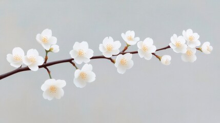White flowers on branch