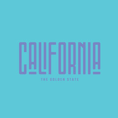 radiant homage to California expressed through elegant script and artistic illustration