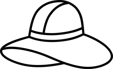 vector illustration of a sun hat
