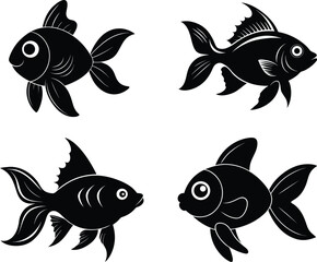Fototapeta premium gold fish vector art and illustration
