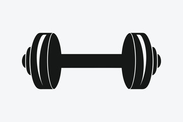 Stylish dumbbell Symbol On A White Background