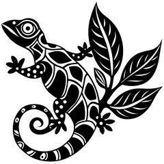 black and white lizard