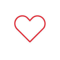 red heart on white background