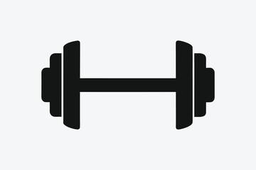 Abstract Strength And Fitness Icons Silhouette, dumbbell  Symbols, Active Lifestyle