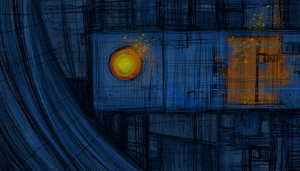 Abstract image for printing - digital painting. The picture is painted by hand on a tablet.