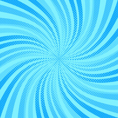 abstract blue swirl background retro sun burst geometric abstract design glow effect comic simply rays decoration circus style fantasy