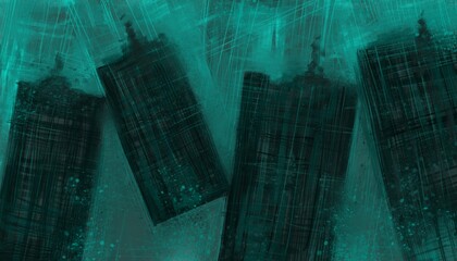 Abstract image for printing - digital painting. The picture is painted by hand on a tablet.