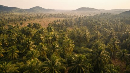 Togo landscape palm-lined coast and plateaus beautiful nature view