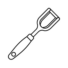 peeler kitchen tool outline vector