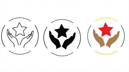 Vector set illustration: abstract people icons design a bird-like silhouette