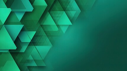 Abstract Geometric Green Triangle Pattern Illustration Background