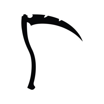 Scythe Silhouette  Icon Design Element vector on Isolated White Background