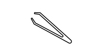 Depicting Precision Tool Outline on White Background
