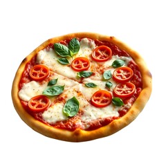 pizza isolated on white background Margherita pizza