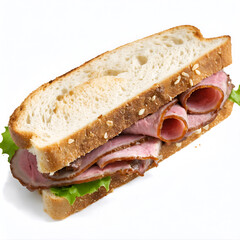 Delicious international sandwiches set isolated on white background - professional food images generated using AI