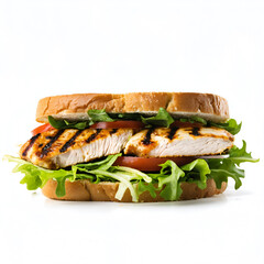 Delicious international sandwiches set isolated on white background - professional food images generated using AI