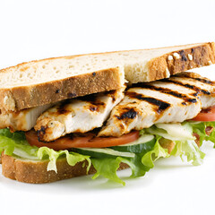 Delicious international sandwiches set isolated on white background - professional food images generated using AI