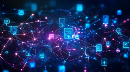 Fototapeta premium Connected devices network