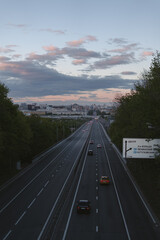 Evening beautiful city