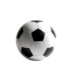 Obraz premium Classic Black and White Soccer Ball Image isolated on transparent background