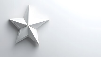 Obraz premium Modern,3D,Star,with,Smooth,Synthetic,Texture,and,Neon,Glow,for,Achievement,and,Success,Branding