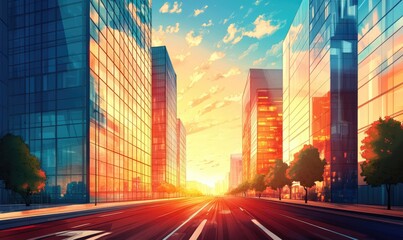 Plakat Urban Sunrise