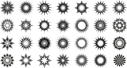 Postmodern abstract geometric graphic elements, Refraction and distortion glass effect various form, Brutalist vector shapes, trendy retro design symbols in Y2K aesthetics