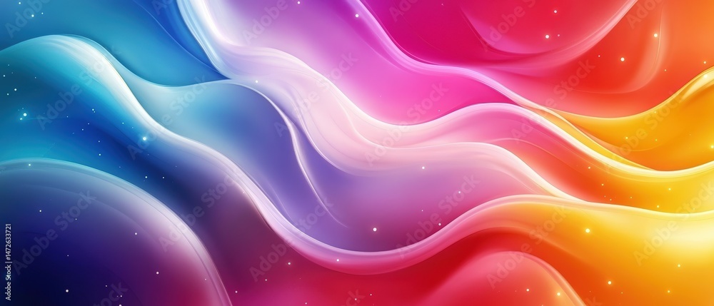 Poster abstract flowing colorful waves smooth motion vibrant gradient background with dynamic swirl and flu