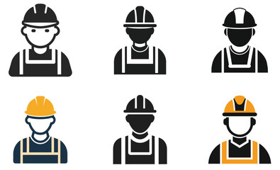 Construction Worker Icons Set