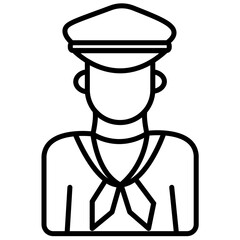 Cartoon sailor icon	