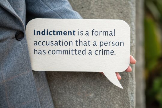Formal Indictment Accusation Statement About Criminal Charges