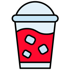 icon drink with ice cube