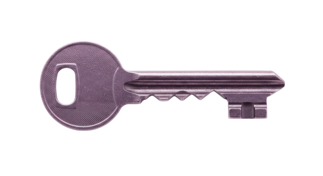 Isolated Metal key silver color