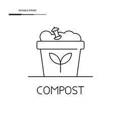 Compost Icon Vector Design.