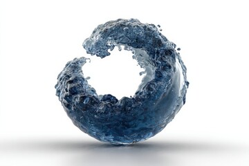 Fototapeta premium Abstract Water Splash in Sphere Shape Representing Fluidity and Movement in a Dynamic Scene