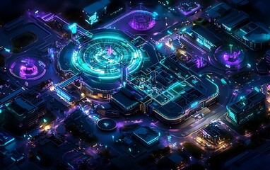 Futuristic city at night (1)